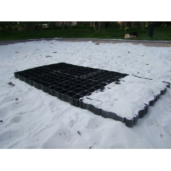 Sistema de piso de rejilla plástica de Color negro